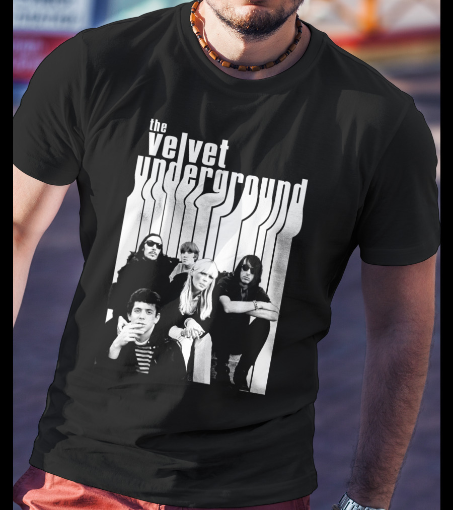 The Velvet Underground Band Members Black And White Photo T-Shirt