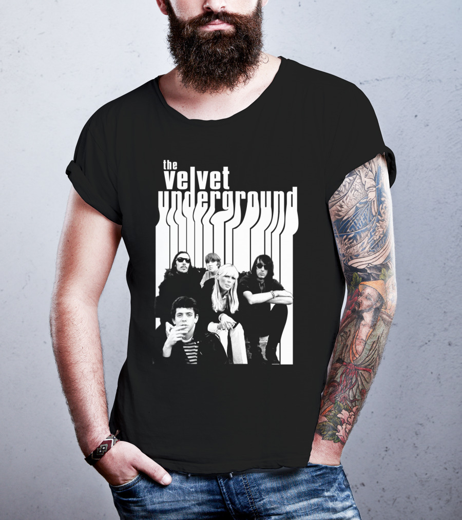The Velvet Underground Band Members Black And White Photo T-Shirt
