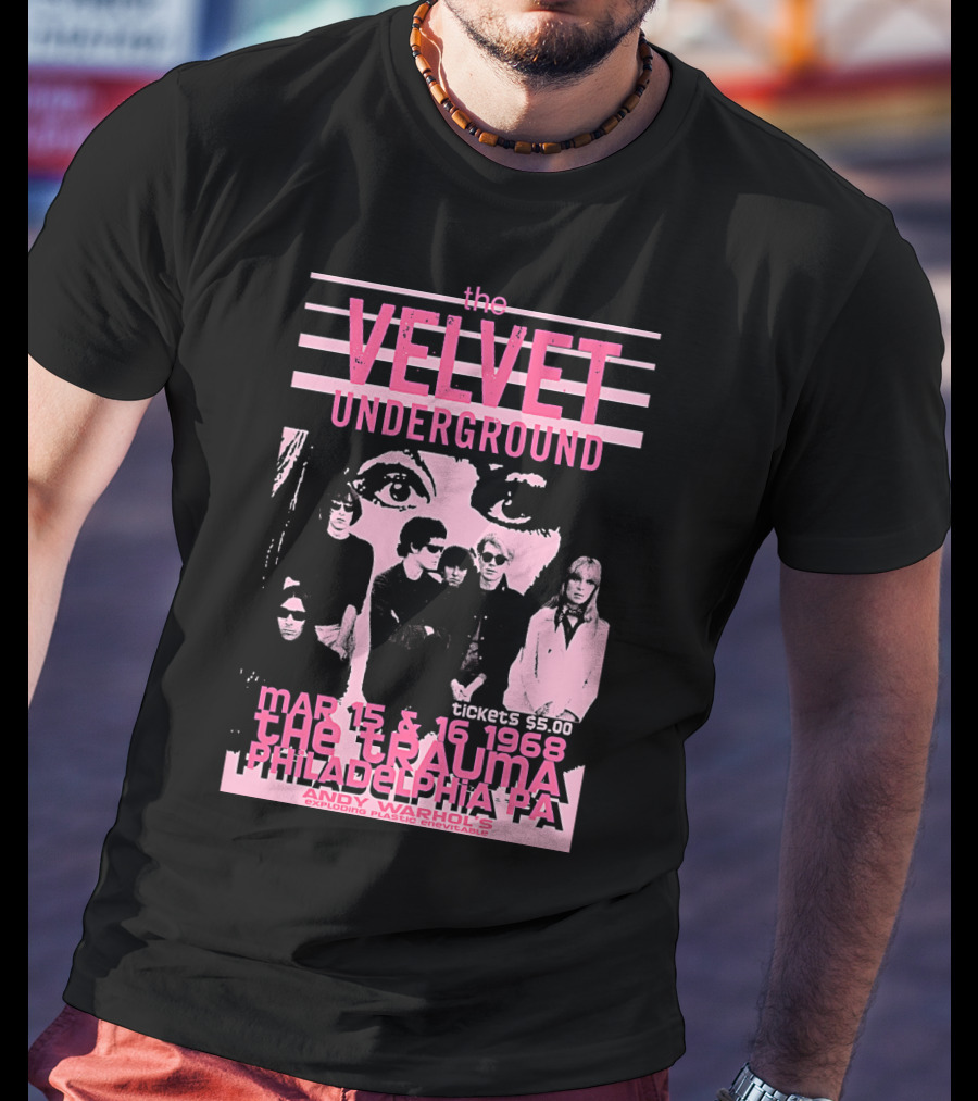 The Velvet Underground The Trauma Philadelphia Pa March 15 16 1968 Andy Warhol's Exploding Plastic Inevitable T-Shirt