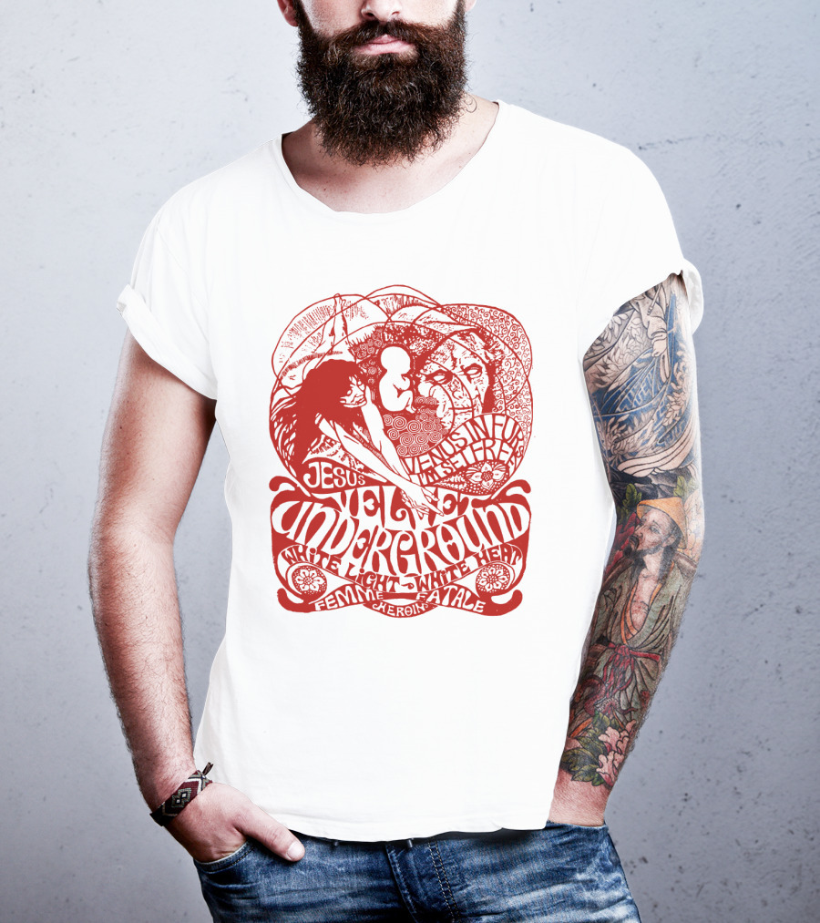Velvet Underground White Light White Heat Femme Fatale Jesus T-Shirt