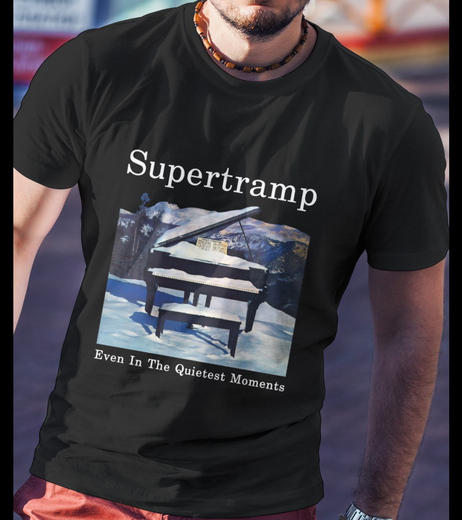 Supertramp Even In The Quietest Moments Piano Mountain Scene T-Shirt