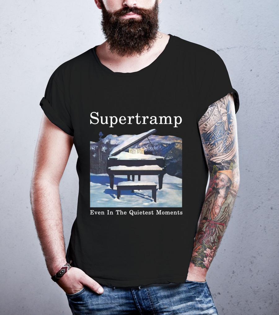 Supertramp Even In The Quietest Moments Piano Mountain Scene T-Shirt