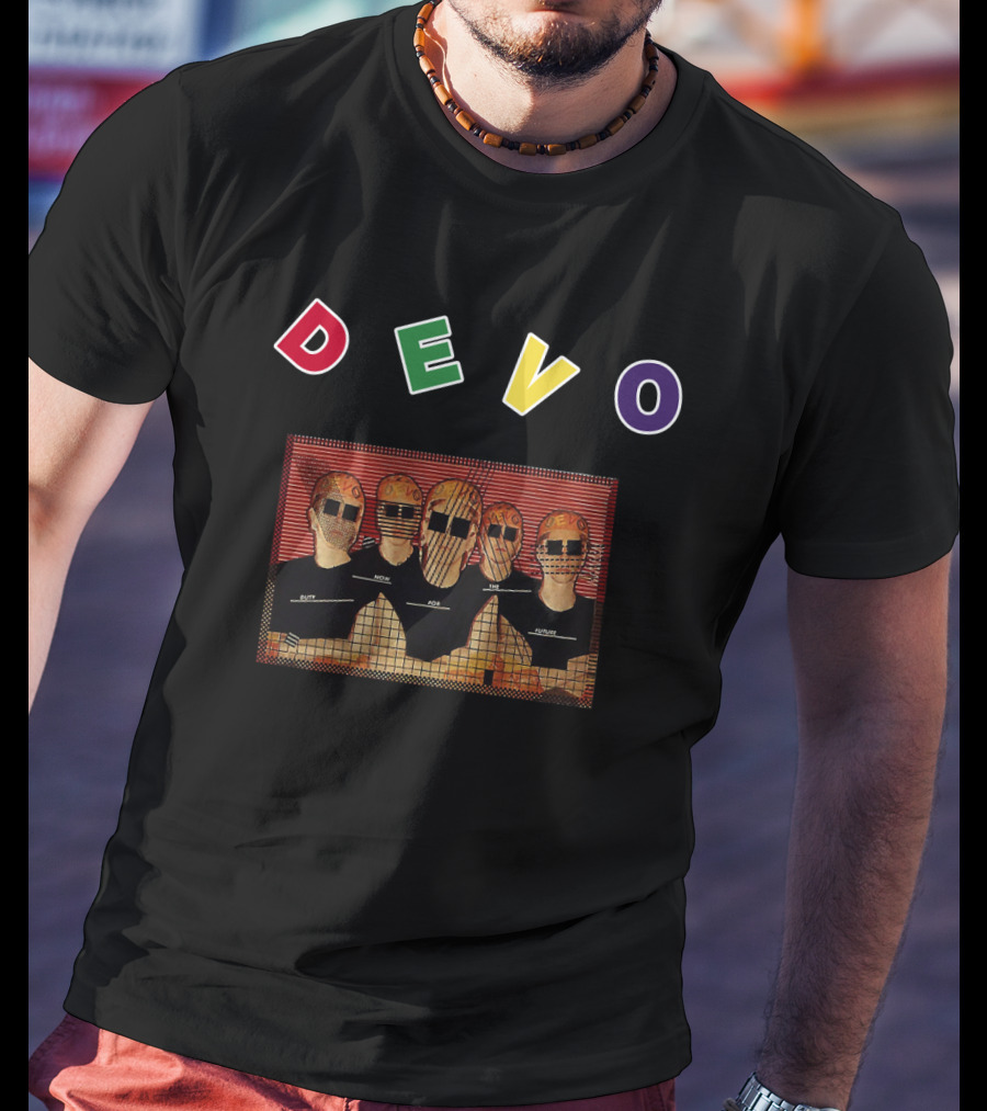 Devo Band Members In Futuristic Outfits And Helmets T-Shirt
