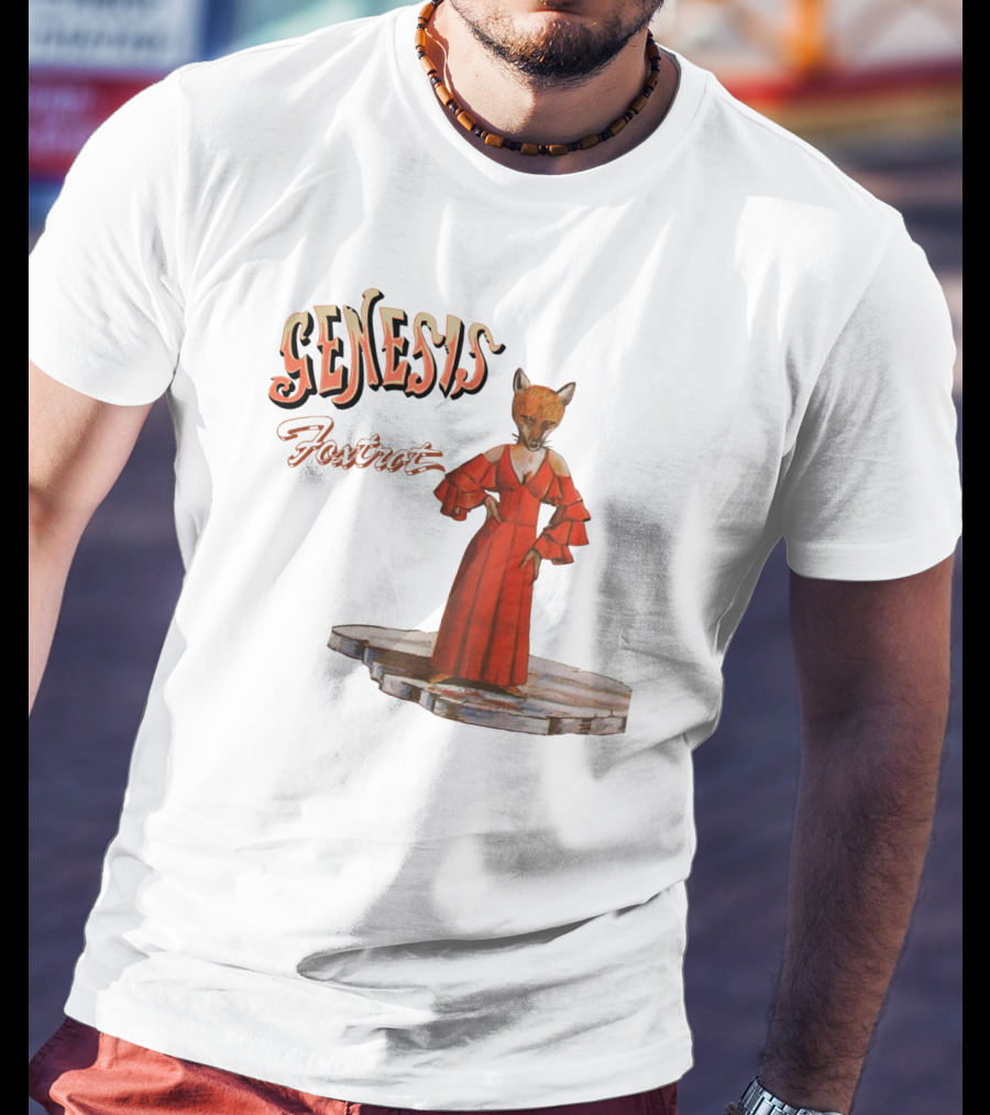 Genesis Foxtrot Fox In Red Dress On Stage T-Shirt
