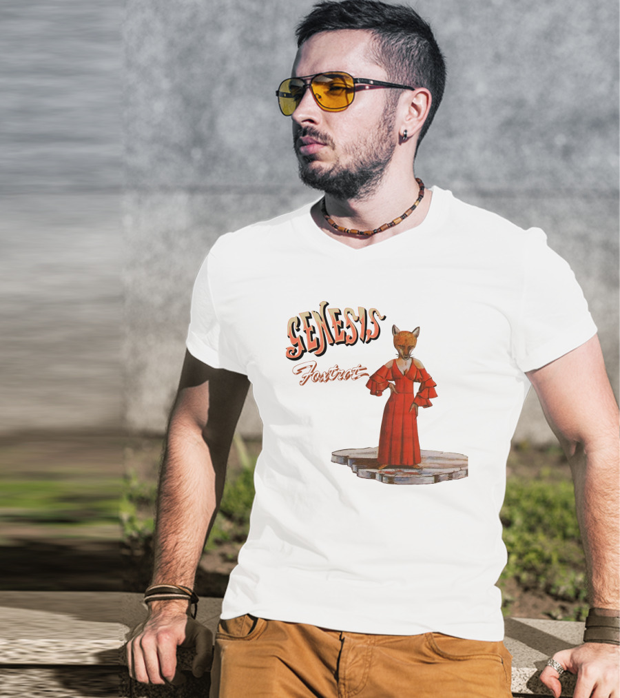 Genesis Foxtrot Fox In Red Dress On Stage T-Shirt