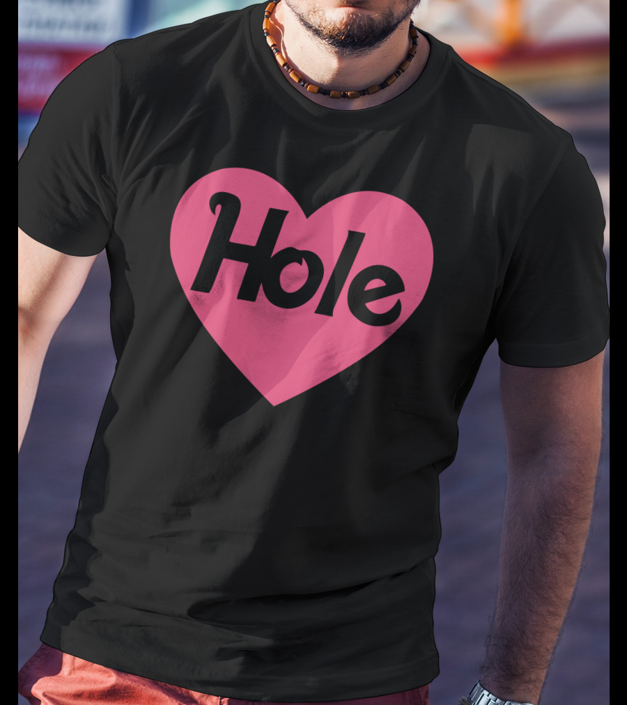 Hole Heart Logo Pink T-Shirt