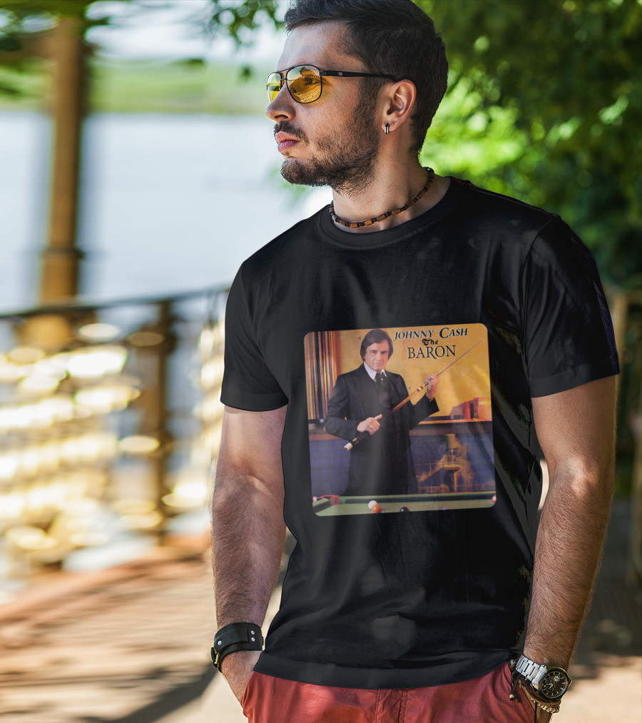 Johnny Cash The Baron Billiards Album Cover T-Shirt