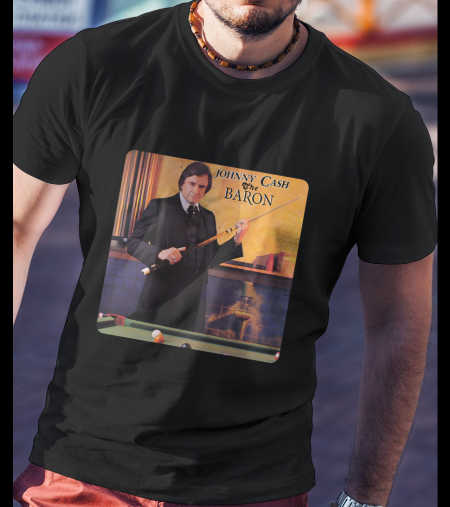 Johnny Cash The Baron Billiards Album Cover T-Shirt