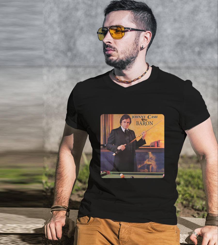 Johnny Cash The Baron Billiards Album Cover T-Shirt