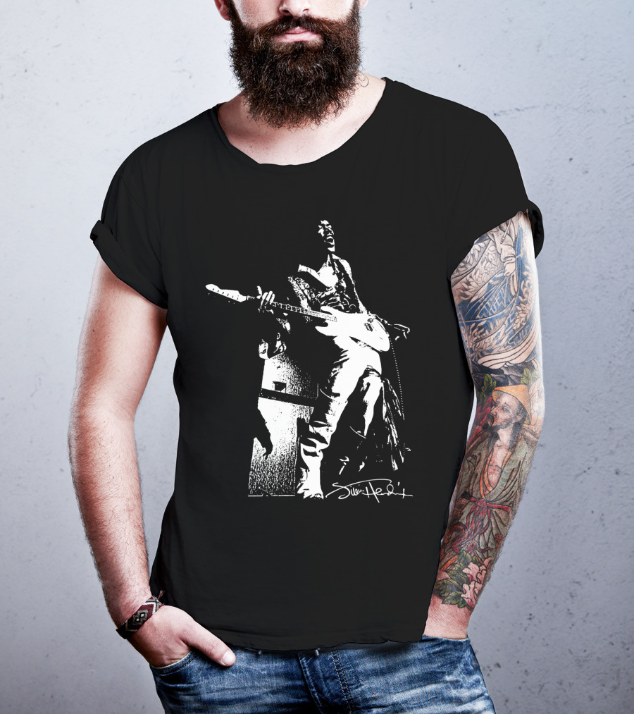 Jimi Hendrix Signature Electric Guitar Performance T-Shirt
