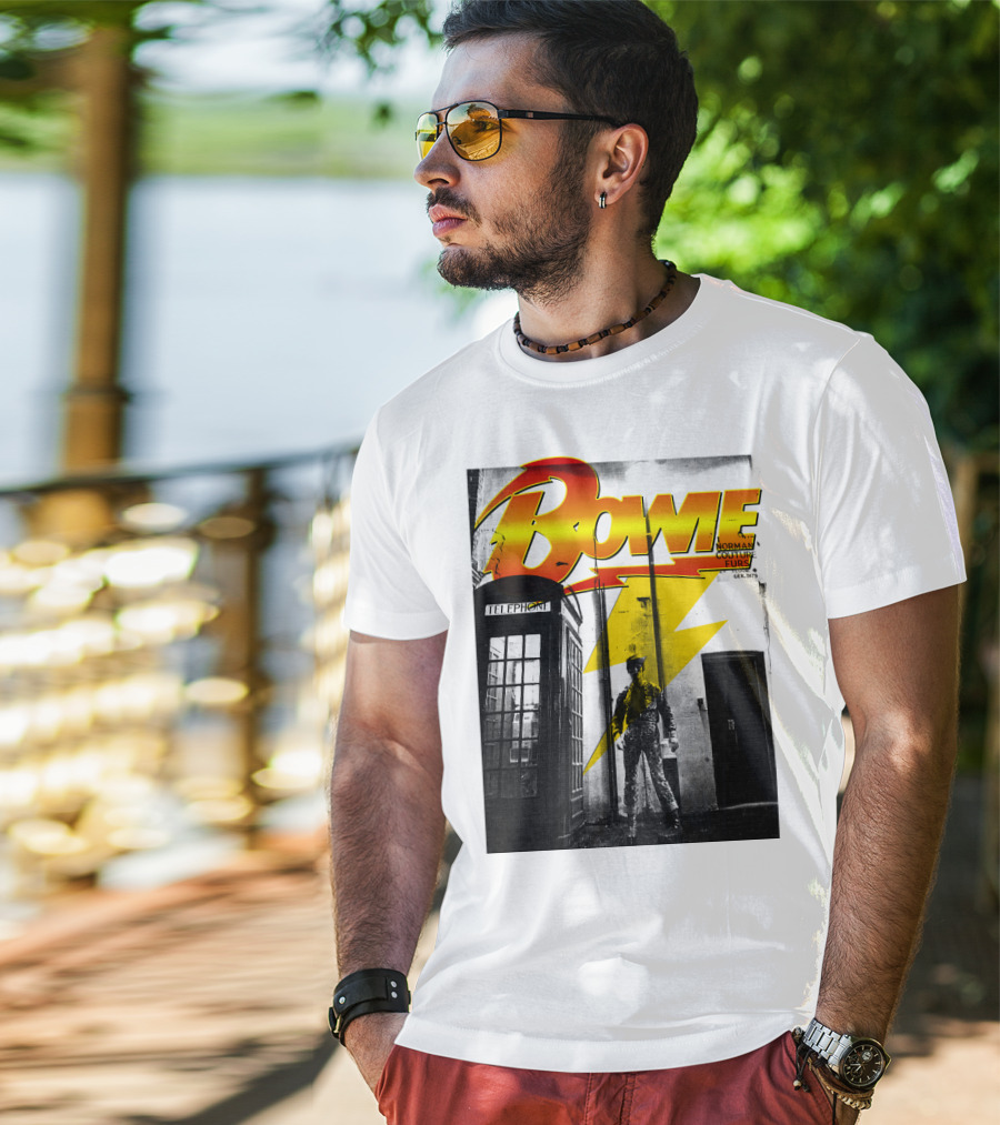 Bowie Norman Couture Furs Telephone Box Lightning Bolt T-Shirt