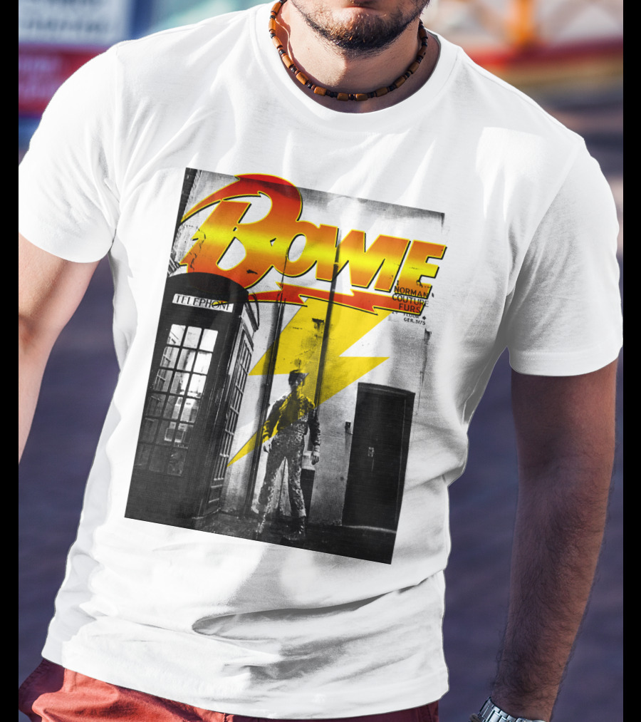 Bowie Norman Couture Furs Telephone Box Lightning Bolt T-Shirt