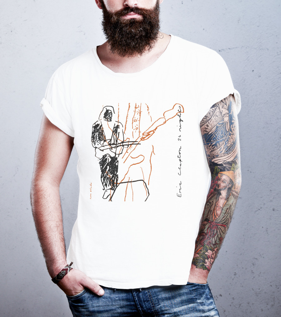 Eric Clapton 24 Nights Line Sketch T-Shirt