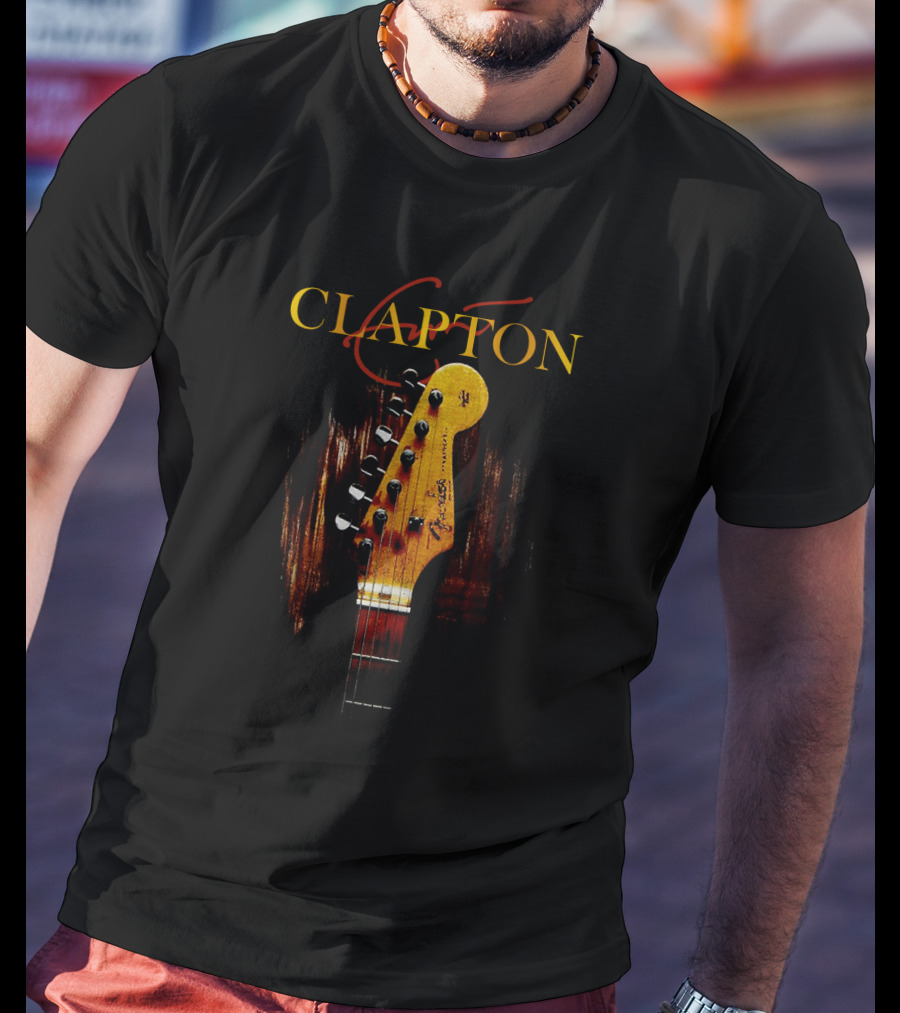 Clapton Guitar Headstock Art T-Shirt