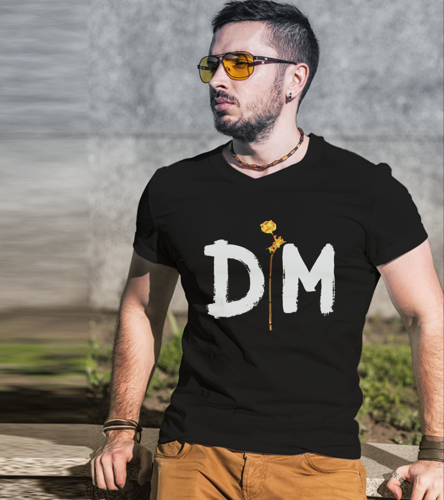 Floral Emblem Integration T-Shirt