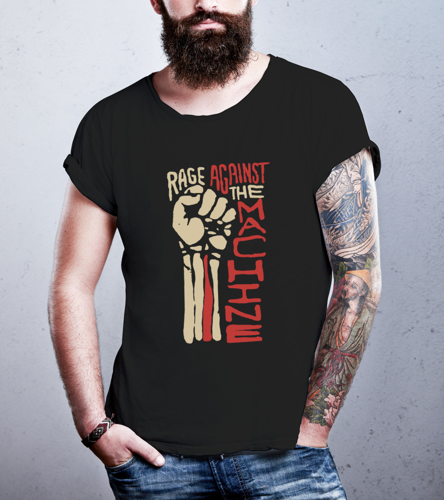 Rage Against The Machine Fist Skeleton T-Shirt