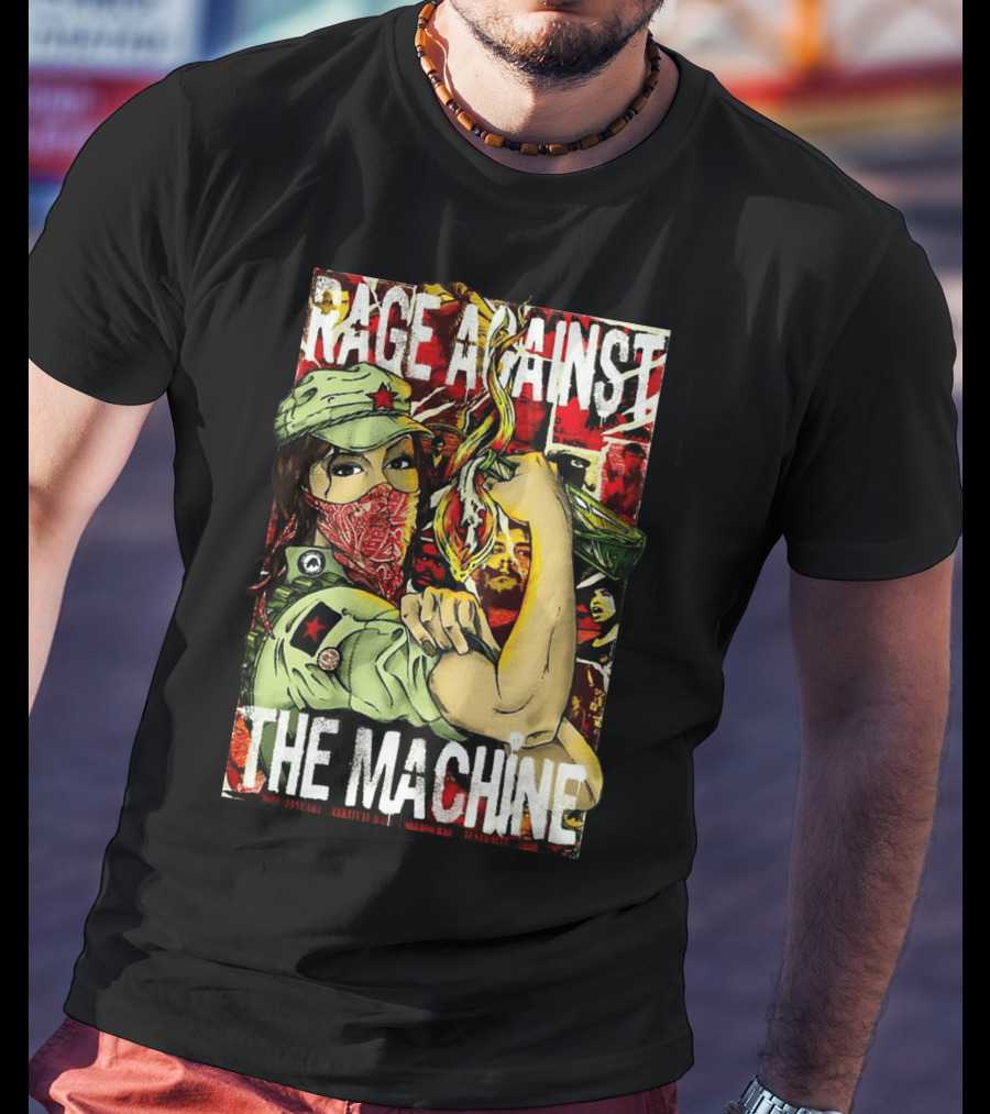 Rage Against The Machine Revolutionary Poster Style Artwork T-Shirt