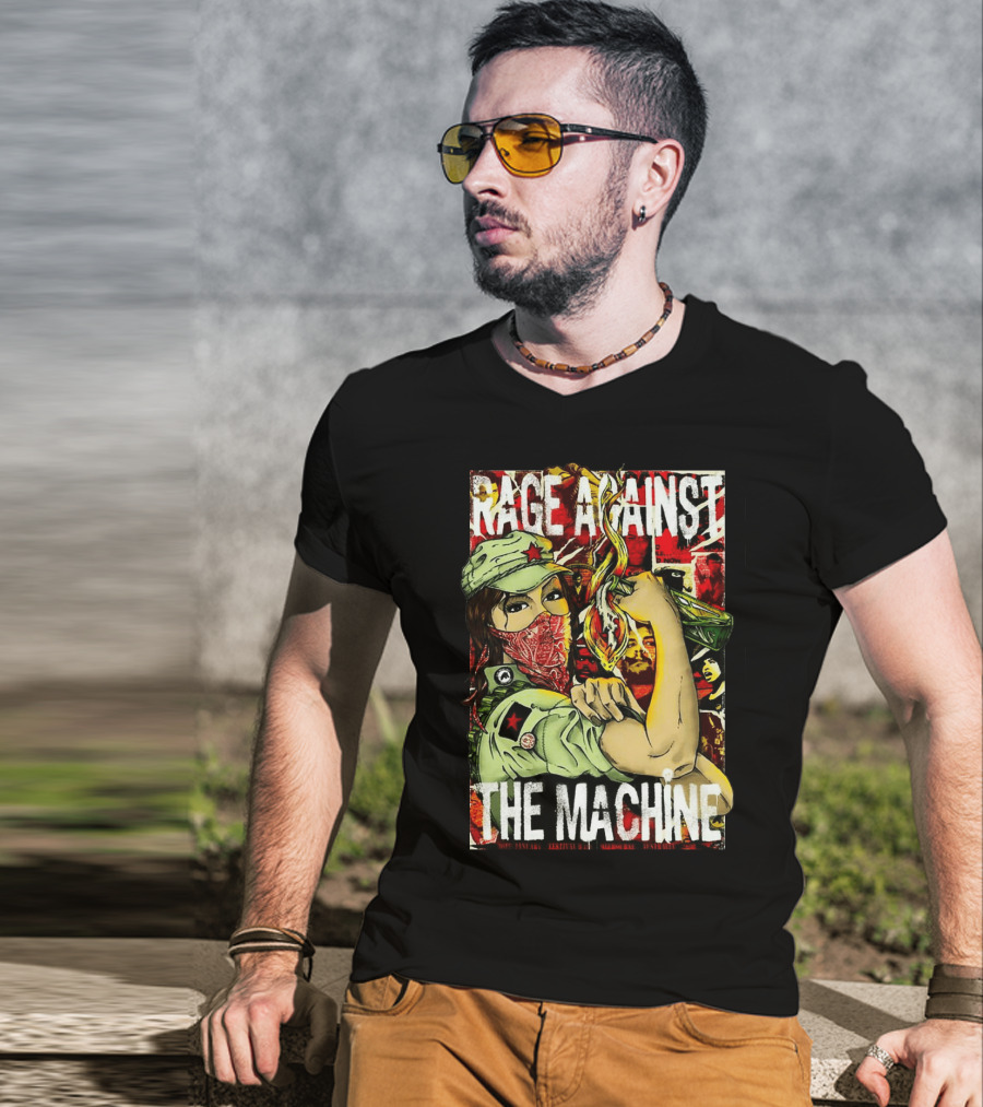 Rage Against The Machine Revolutionary Poster Style Artwork T-Shirt