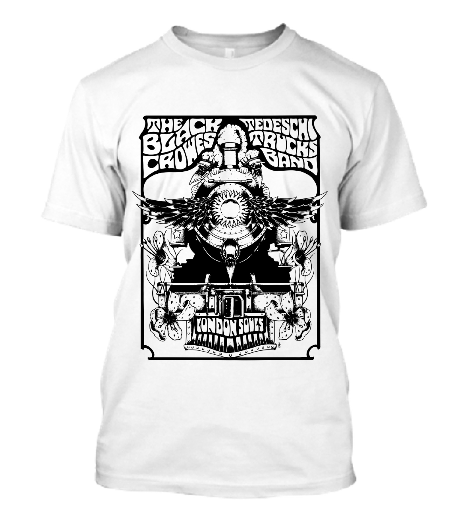 The Black Crowes Tedeschi Trucks Band London Souls Concert Artwork T-Shirt