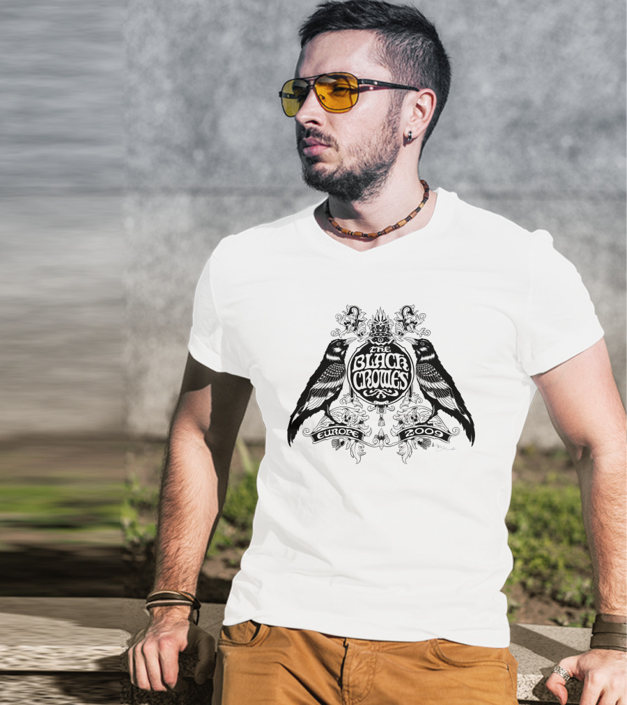 The Black Crowes Europe 2009 Tour Crest T-Shirt
