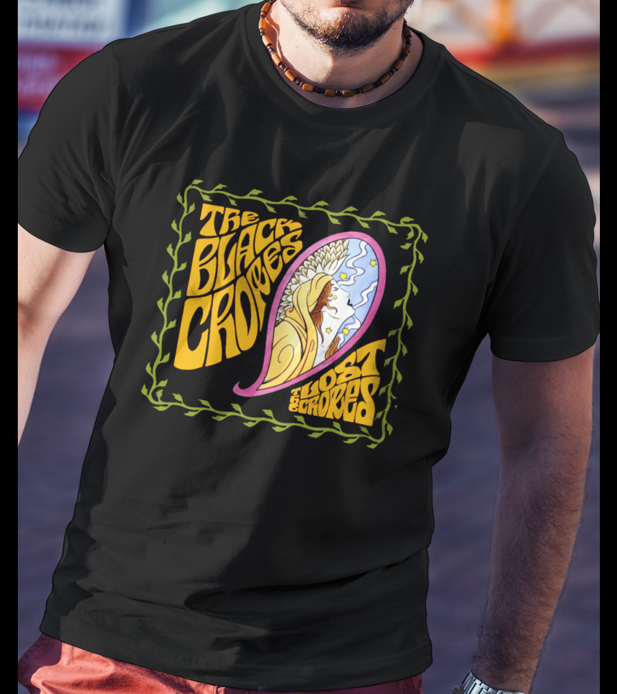 The Black Crowes Lost Crowes Psychedelic Angel Art T-Shirt