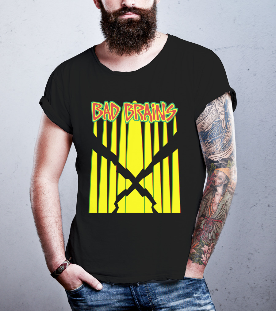 Bad Brains Yellow Stripes With Red And Green T-Shirt
