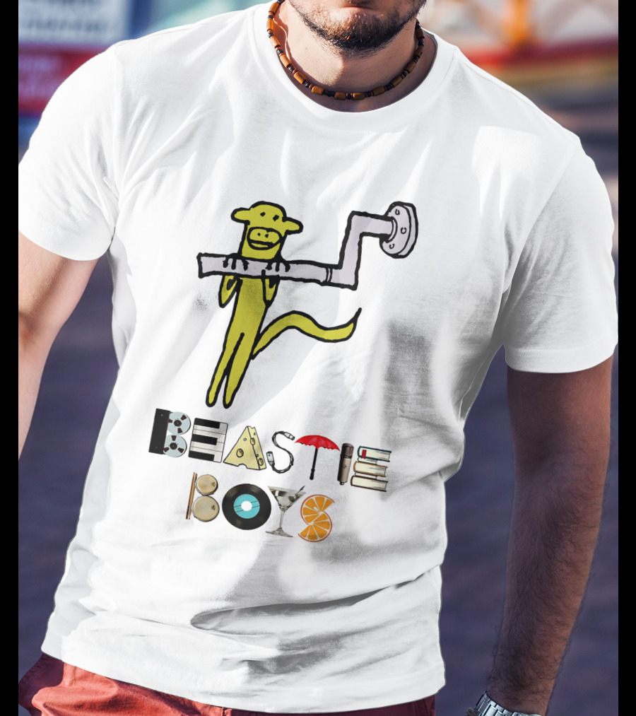 Beastie Boys Monkey And Pipe With Iconic Letters T-Shirt