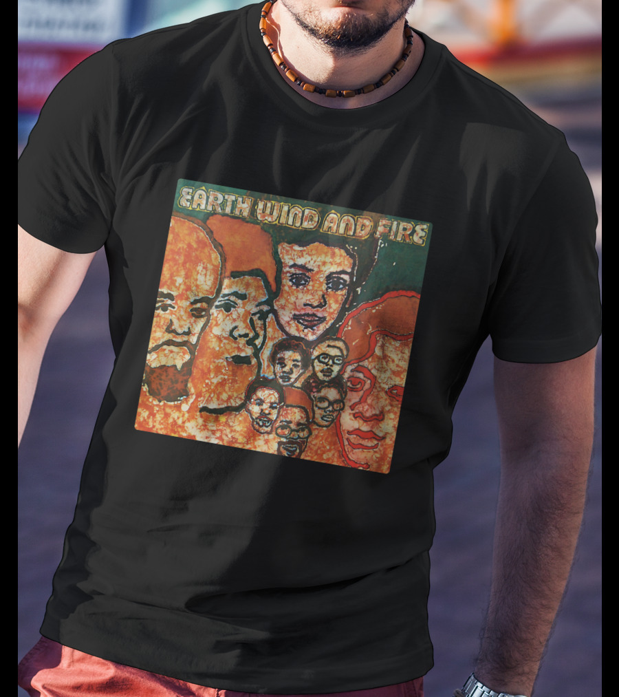 Earth Wind And Fire Album Cover Art Faces T-Shirt