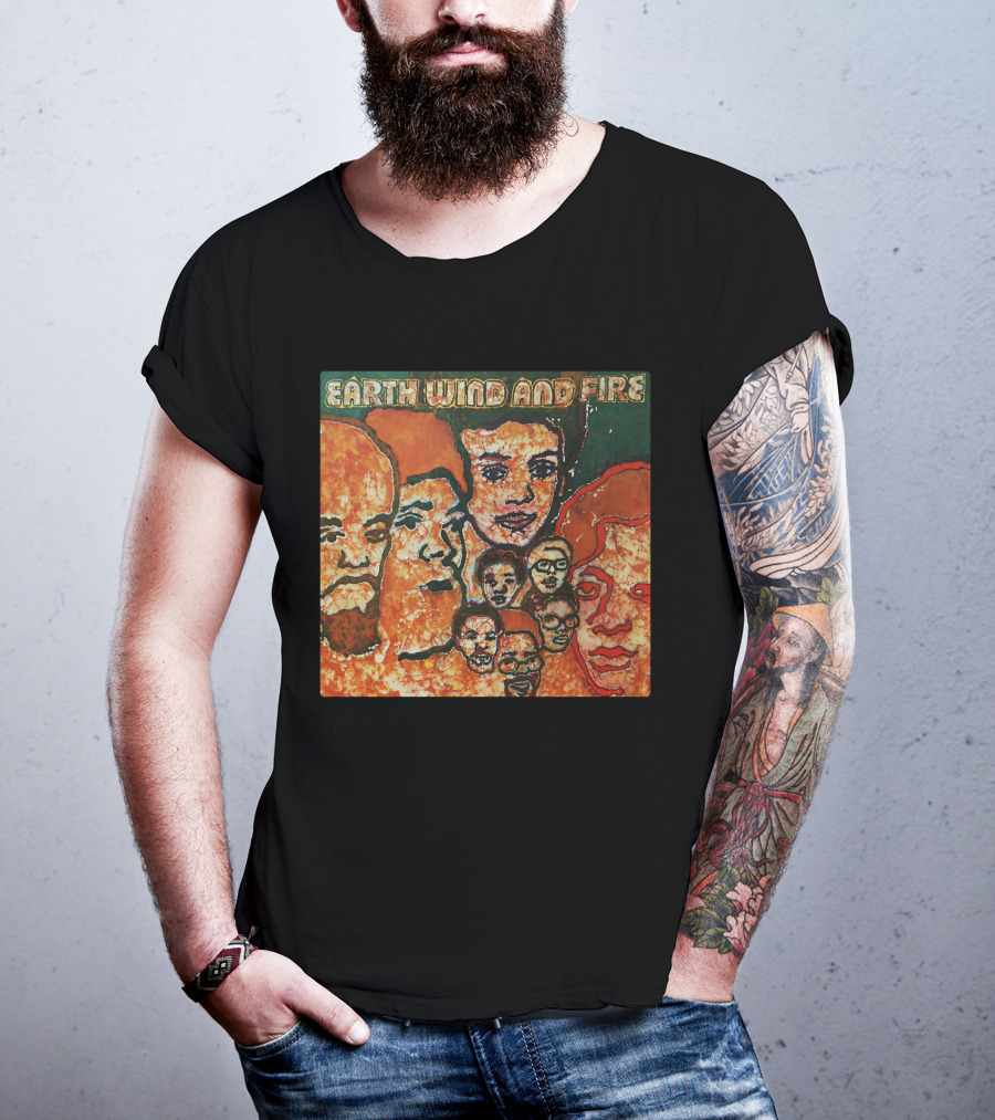 Earth Wind And Fire Album Cover Art Faces T-Shirt