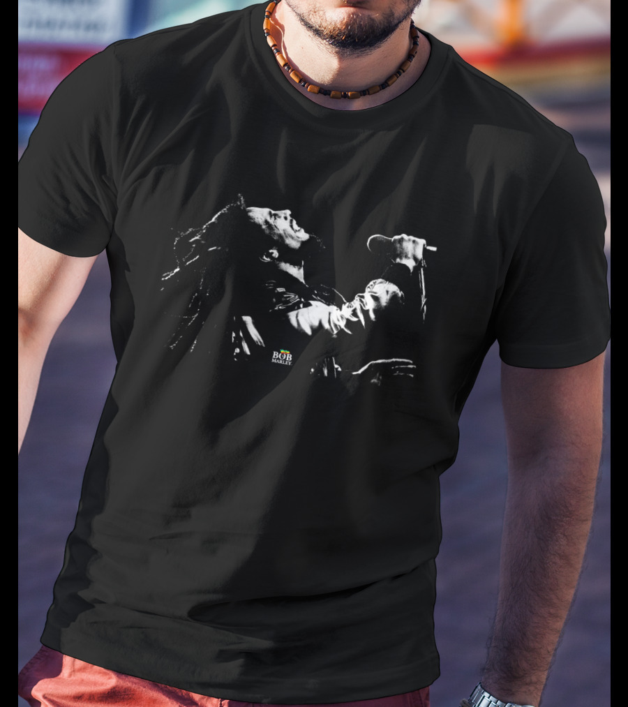 Bob Marley Live Performance Microphone Passion T-Shirt