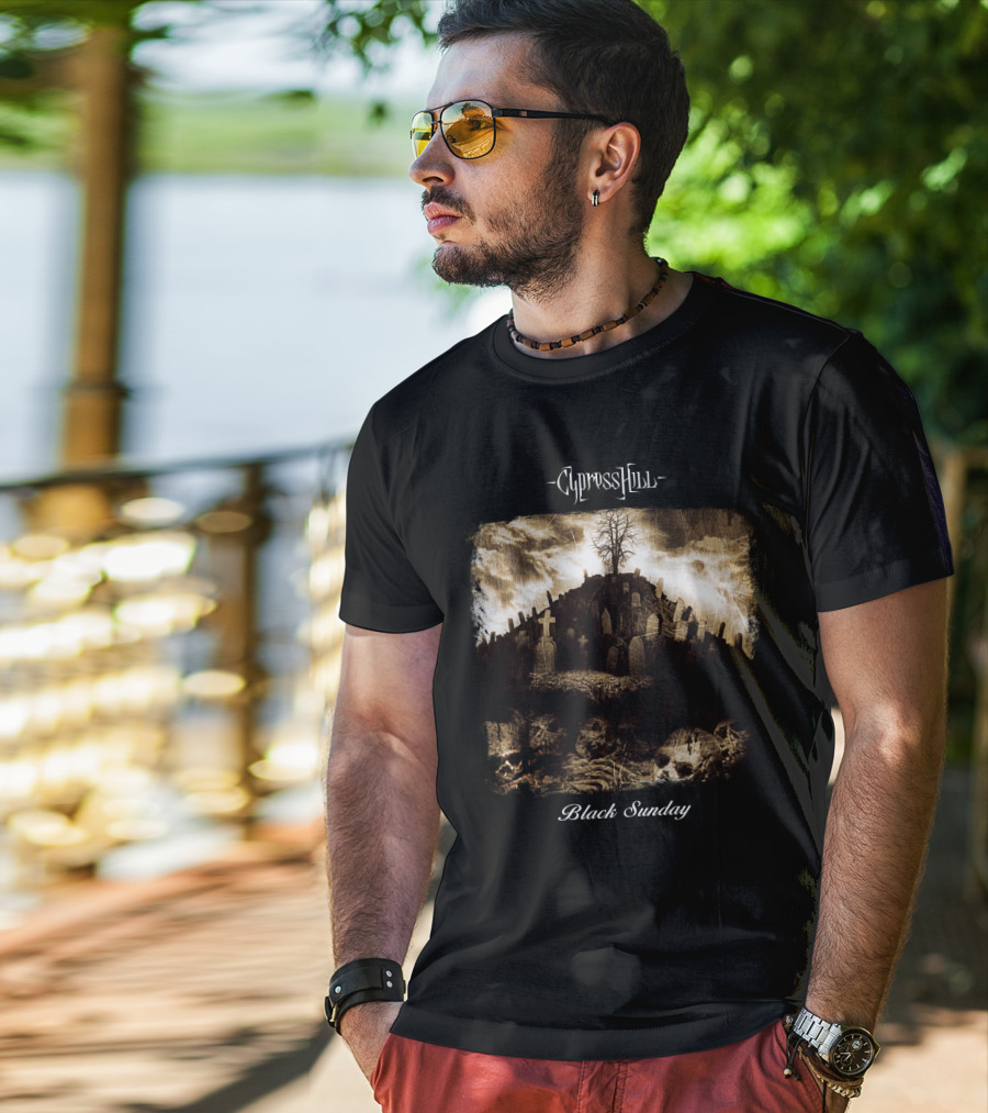 Cypress Hill Black Sunday Graveyard Scene T-Shirt