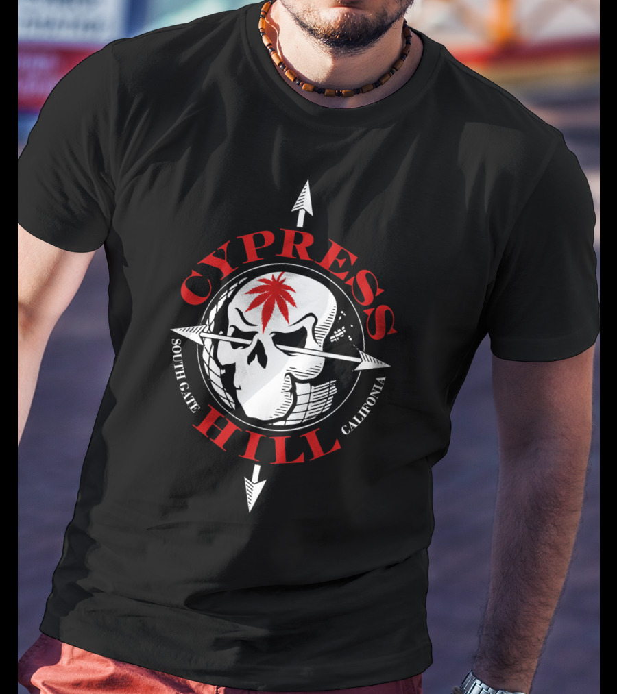Cypress Hill South Gate California Skull And Arrow T-Shirt