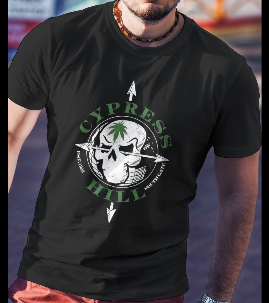 Cypress Hill Skull And Arrows South Gate Est. 1988 T-Shirt