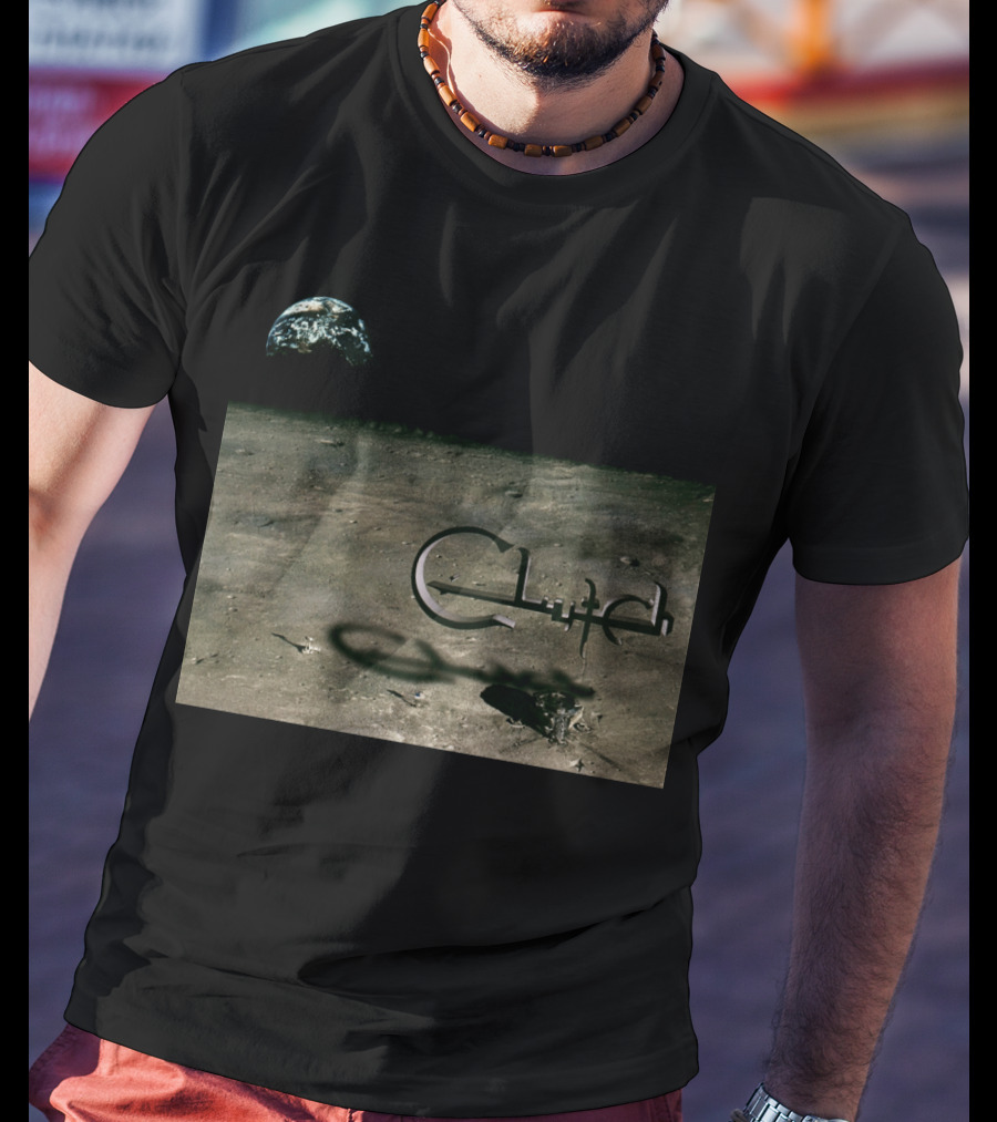Clutch Earth Moon Landscape T-Shirt