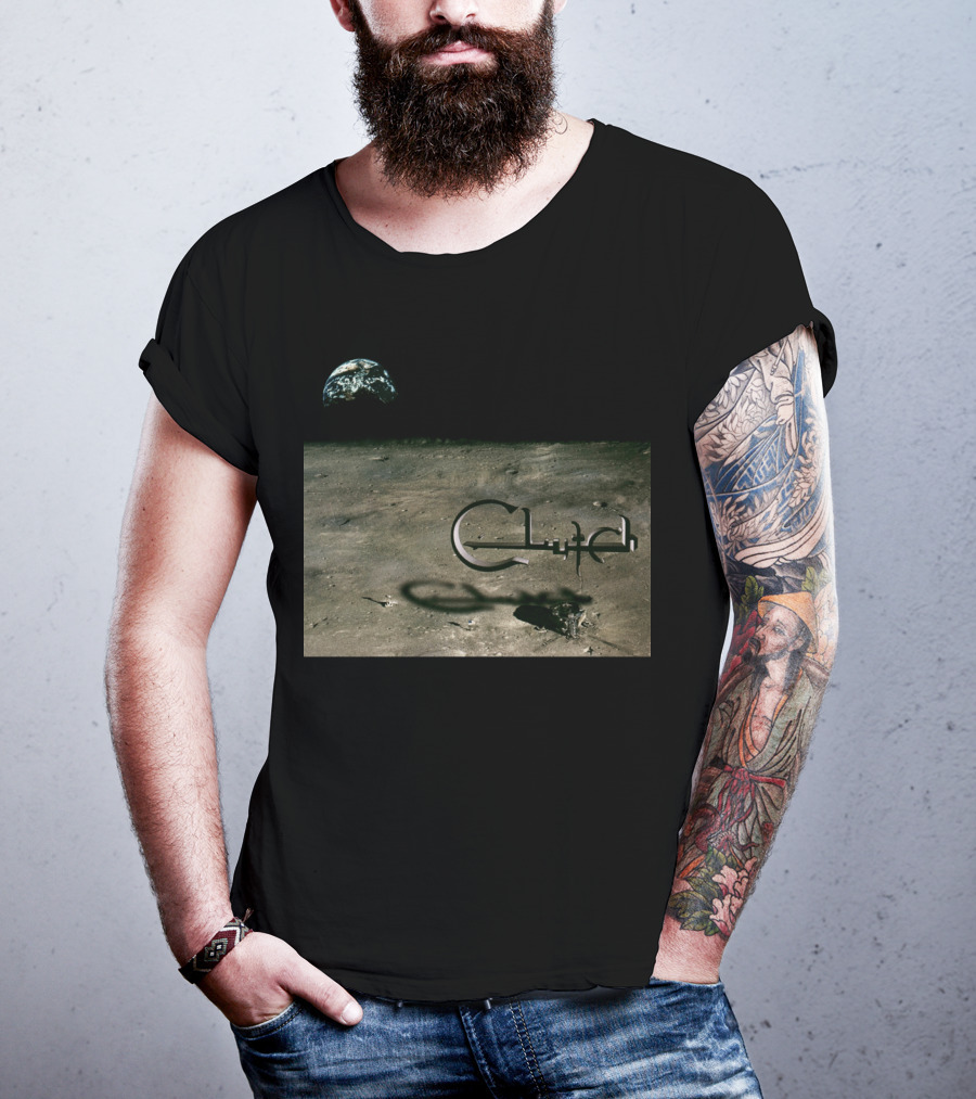 Clutch Earth Moon Landscape T-Shirt