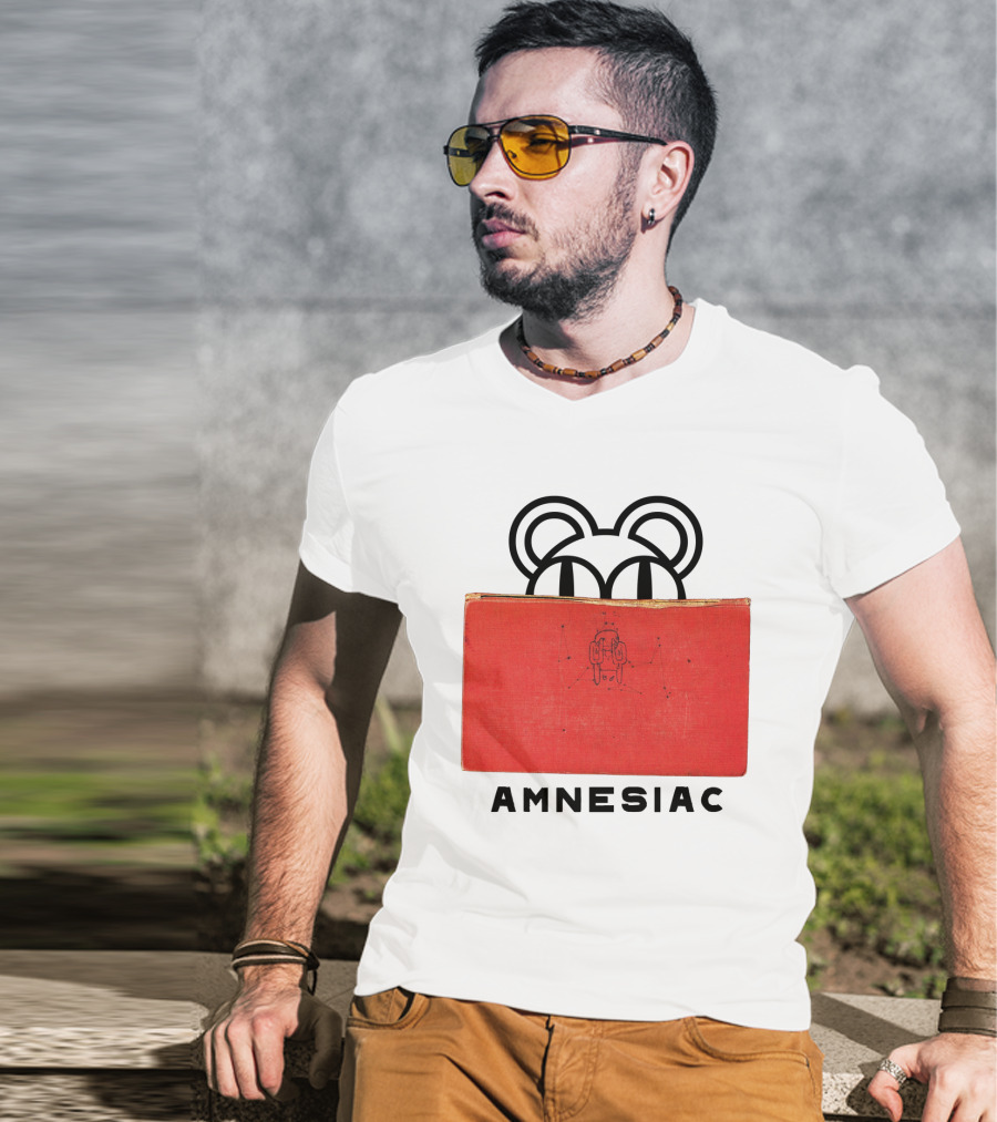 Amnesiac Radiohead Bear And Book T-Shirt