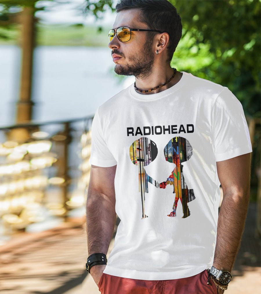 Radiohead Album Artwork Silhouettes Collage T-Shirt