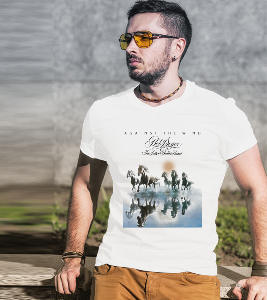 Bob Seger Against The Wind The Silver Bullet Band Horses Running T-Shirt