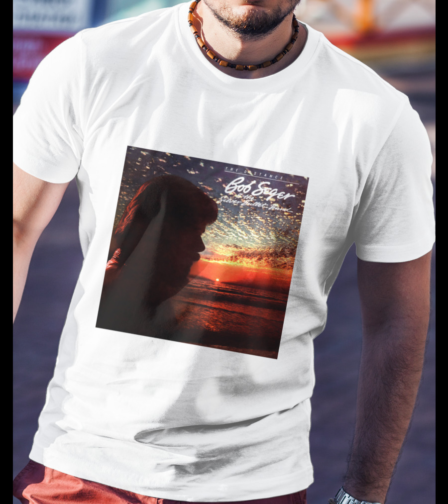 Bob Seger Against The Wind The Distance Album Cover Sunset Silhouette T-Shirt