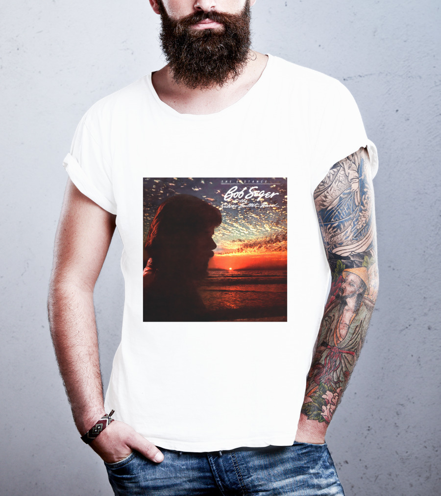 Bob Seger Against The Wind The Distance Album Cover Sunset Silhouette T-Shirt