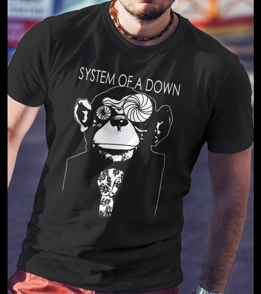 System Of A Down Optical Spiral Monkey T-Shirt