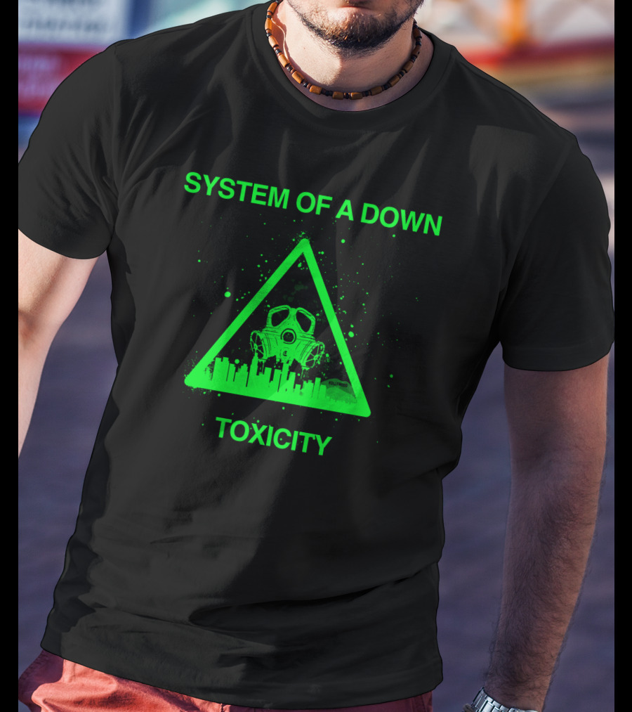 System Of A Down Toxicity Gas Mask Triangle T-Shirt
