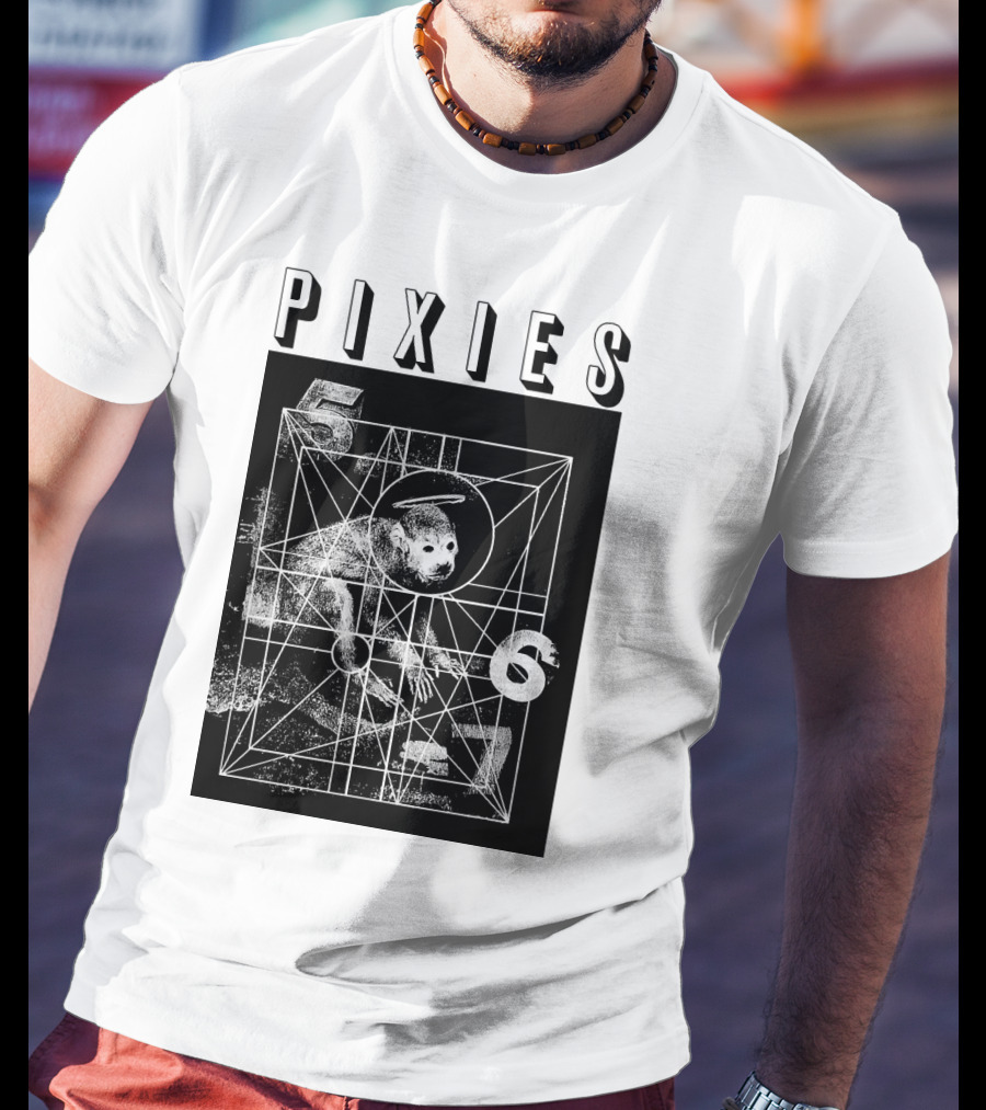 Pixies Geometric Monkey Design 567 T-Shirt