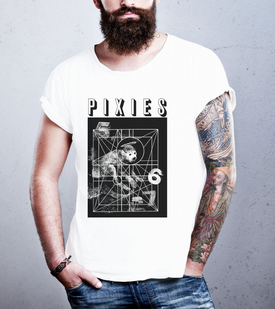 Pixies Geometric Monkey Design 567 T-Shirt
