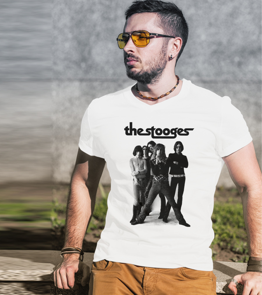 Thestooges Band Classic Black And White Photo T-Shirt
