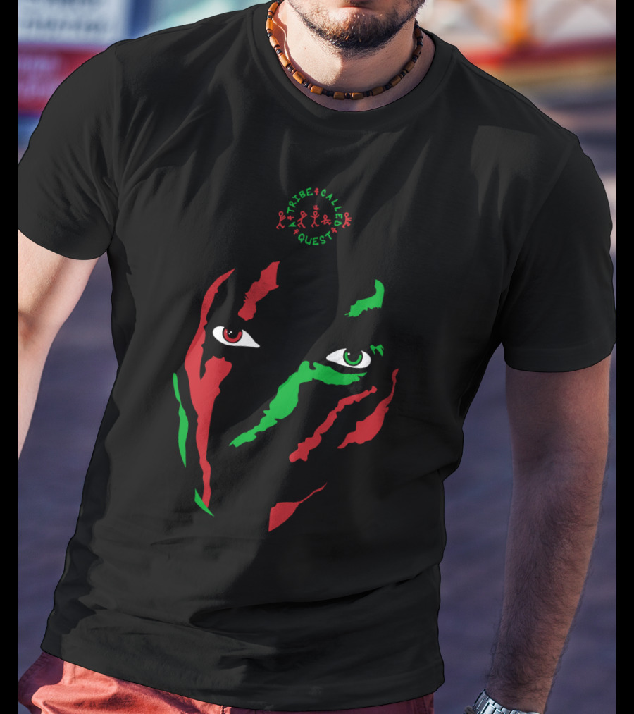 A Tribe Called Quest Red Green Black Face T-Shirt