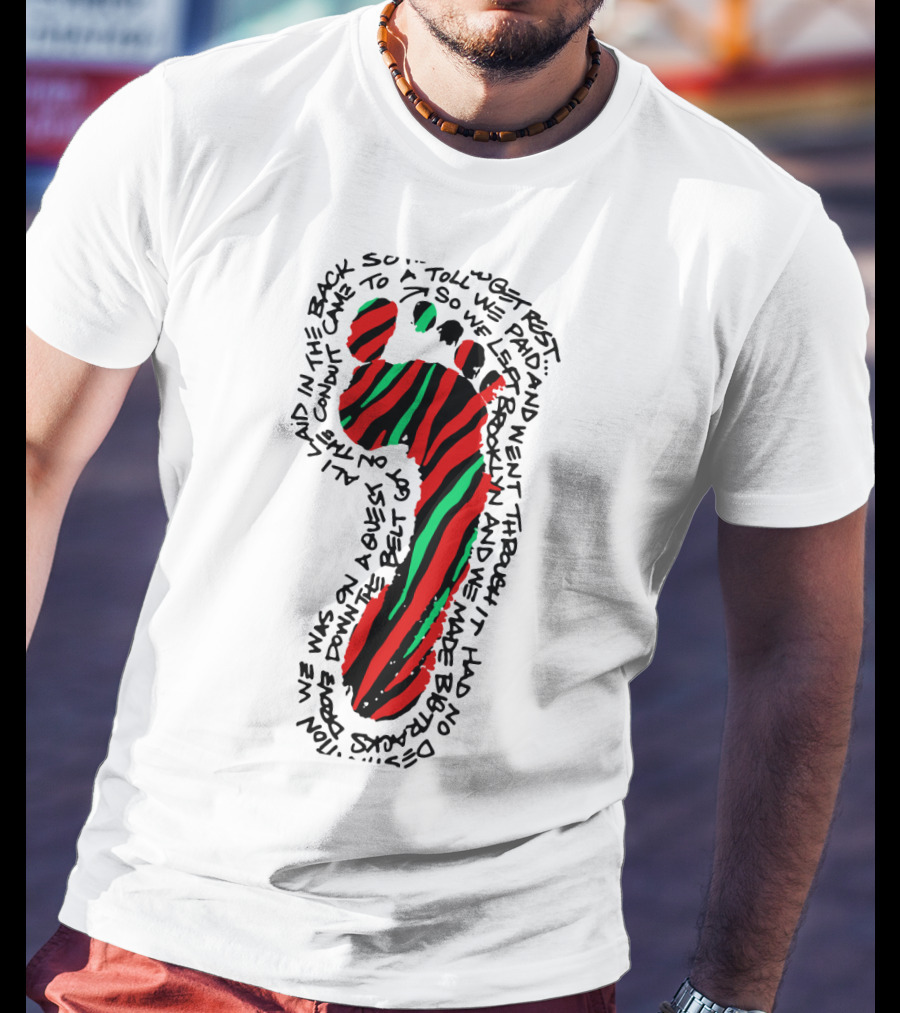 A Tribe Called Quest Footprint With Lyrics T-Shirt