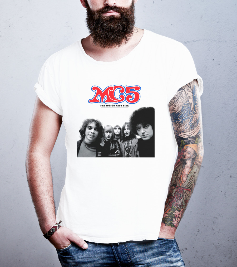 Mc5 The Motor City Five Band Retro Group Photo T-Shirt