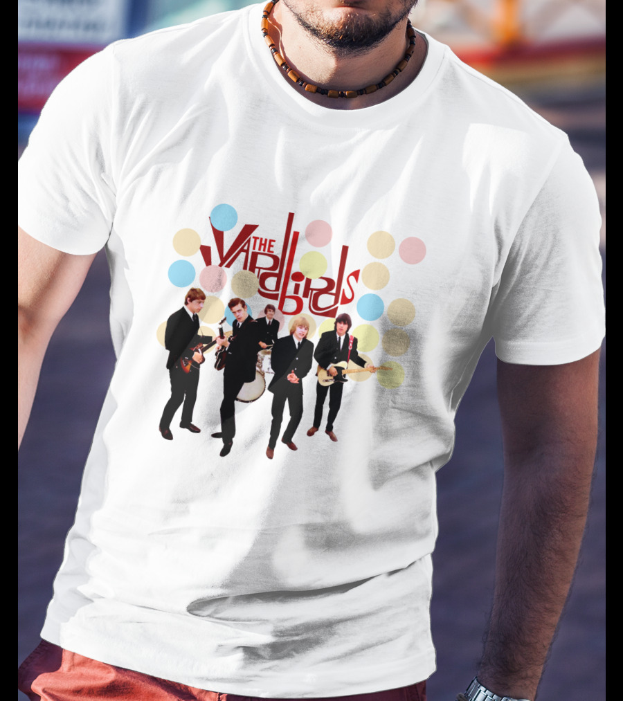 The Yardbirds Band Members With Guitars And Drums T-Shirt
