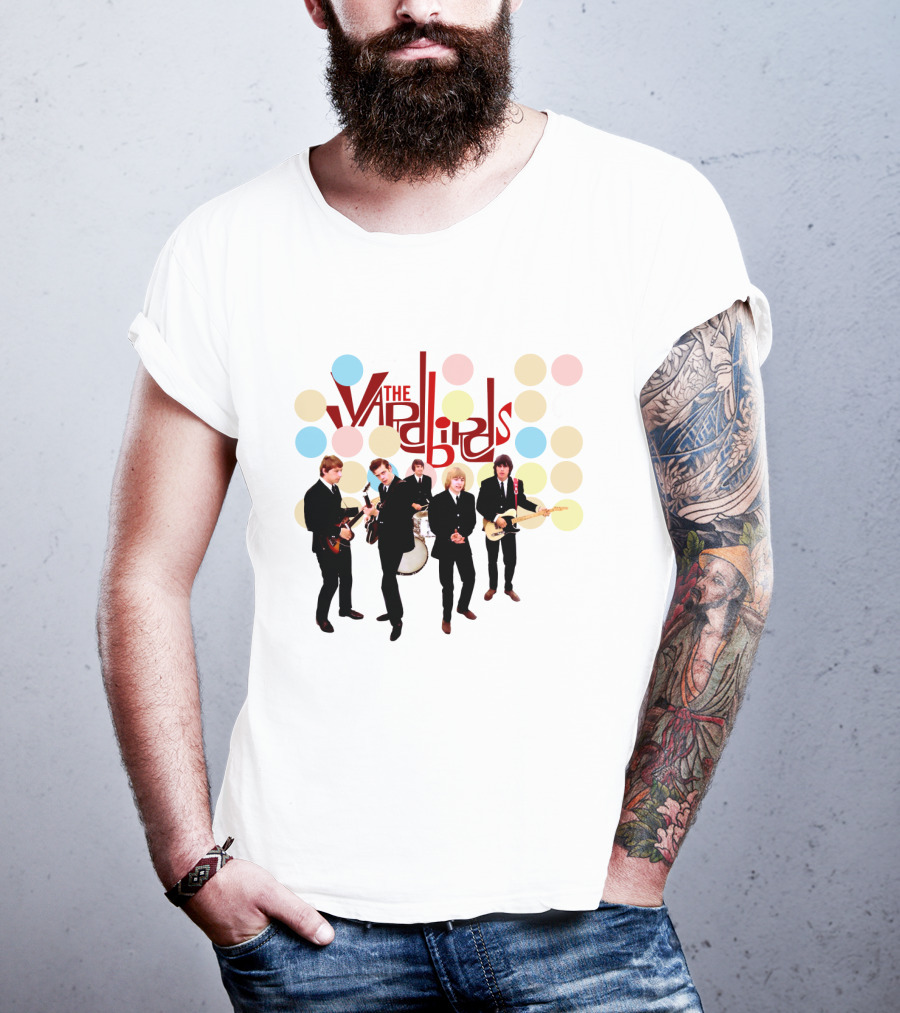The Yardbirds Band Members With Guitars And Drums T-Shirt